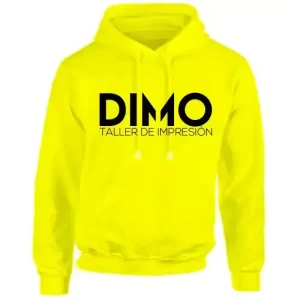 Buso hoodie prenda color amarillo personalizado