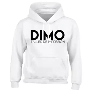 Buso hoodie prenda color blanco personalizado