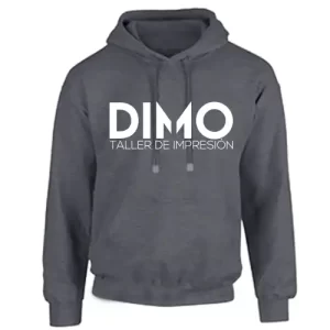 Buso hoodie prenda color gris oscuro personalizado