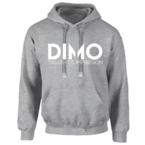 Buso hoodie prenda color gris claro personalizado
